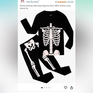 Skeleton Pajama Set for Kids